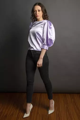 Lilac satin top