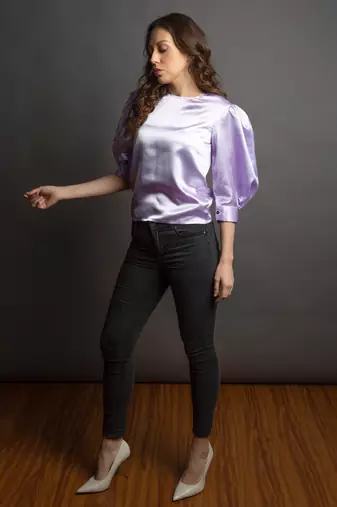 Lilac satin top