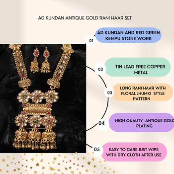 Mansiyaorange matte gold multi colour temple theme maa lakshmi motif choker set for women 4