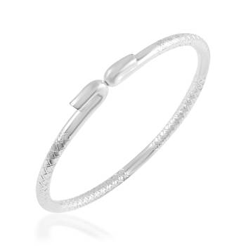 Brass silverplated free size kada for men and women 1