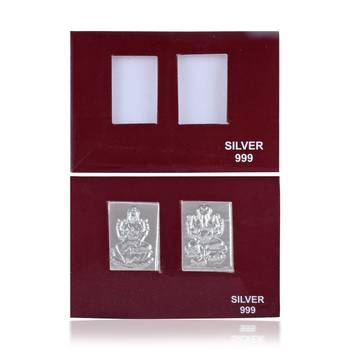 999 silver purity lakshmi ganesh diwali gift card puja item 2
