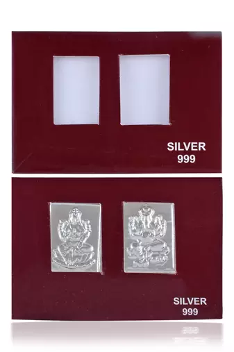999 silver purity lakshmi ganesh diwali gift card puja item