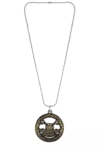Brass antique goldplated bikers fashion pendant with chain for men