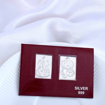 999 silver purity lakshmi ganesh diwali gift card puja item 4