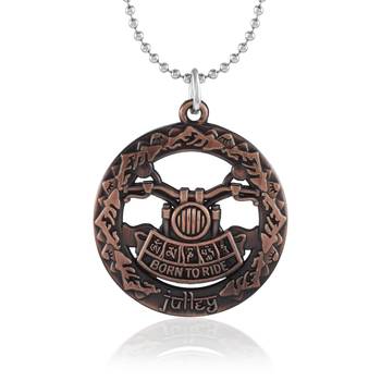 Pure copper bikers fashion pendant with chain for men 1