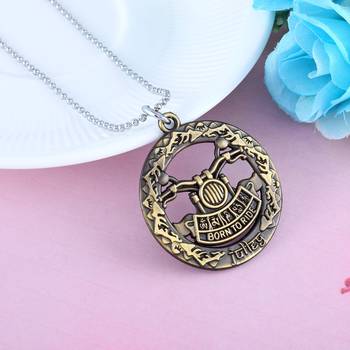 Brass antique goldplated bikers fashion pendant with chain for men 5