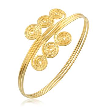Brass goldplated single arm free size traditional armlet women bajubandh 1