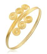 Brass goldplated single arm free size traditional armlet women bajubandh