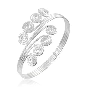 brass anti tarnish silverplated handmade single wire bajubandh armlet kada bangle women traditional jewellery 1