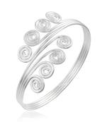 brass anti tarnish silverplated handmade single wire bajubandh armlet kada bangle women traditional jewellery
