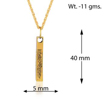dzine trendz brass antique goldplated pendant with chain 3
