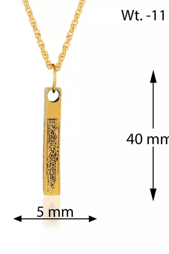 dzine trendz brass antique goldplated pendant with chain