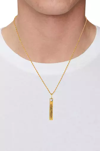 dzine trendz brass antique goldplated pendant with chain