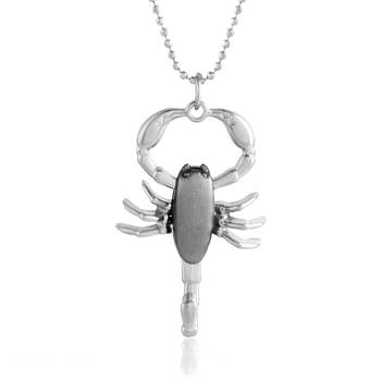 brass dual colour scorpion bicchu design fashion pendant with chain for men women boys 1