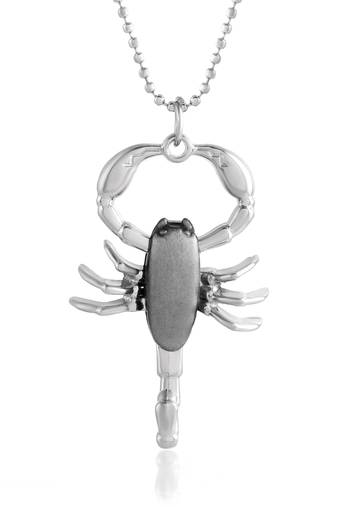 brass dual colour scorpion bicchu design fashion pendant with chain for men women boys
