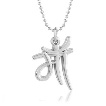 Stainless steel maa pendant withn chain fashion jewellery for men and women 1