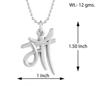 Stainless steel maa pendant withn chain fashion jewellery for men and women 3