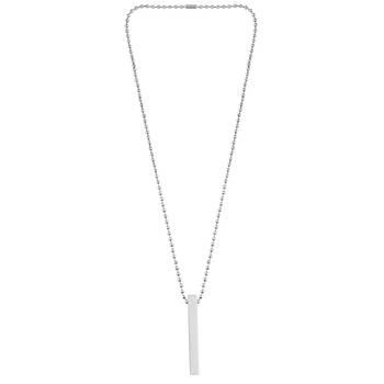 Brass gold & silverplated bar shape combo fashion jewellery pendants with chain for men women 2