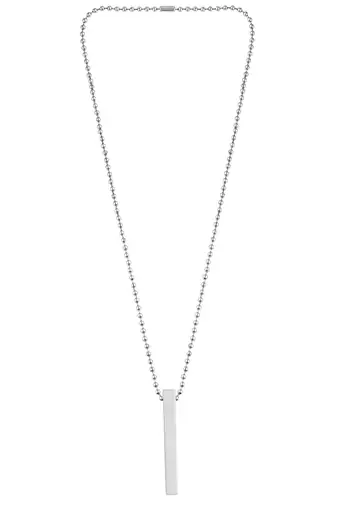 Brass gold & silverplated bar shape combo fashion jewellery pendants with chain for men women