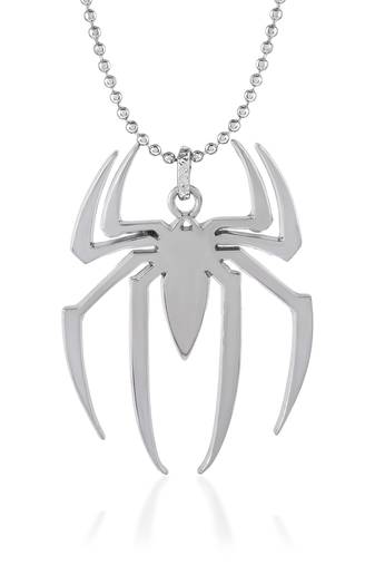 Stainless steel big size spider pendant with chain for men fashion jewellery