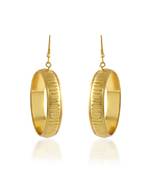 Goldplated alloy hoop fashion earrings for women