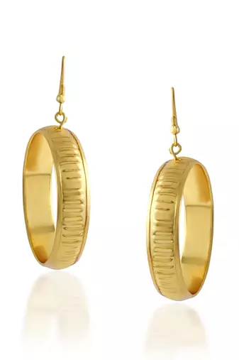 Goldplated alloy hoop fashion earrings for women