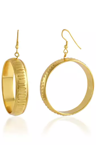 Goldplated alloy hoop fashion earrings for women