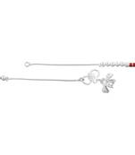 Silverplated meenakari women anklet payal pajeb traditional jewellery