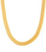 brass micron goldplated 22 inch simple sober jewellery chain for men and women