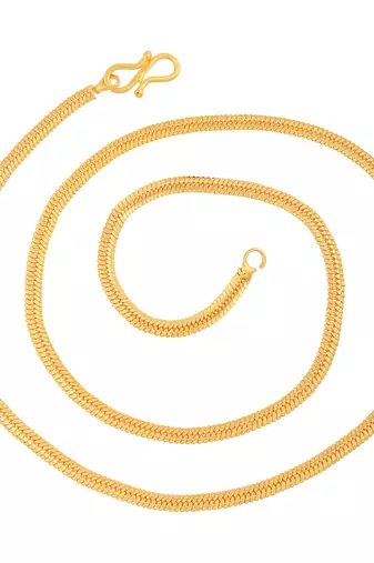 brass micron goldplated 22 inch simple sober jewellery chain for men and women