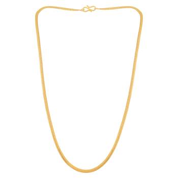 brass micron goldplated 22 inch simple sober jewellery chain for men and women 3