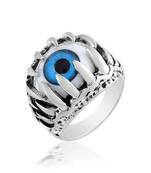 Brass antique finish evil eye fashion finger ring men free size