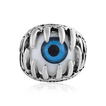 Brass antique finish evil eye fashion finger ring men free size 2