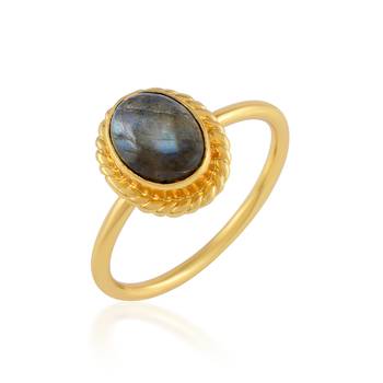 Brass goldplated cat"s eye lehsuniya fashion finger ring for women 1
