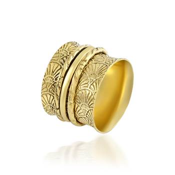 Pure brass handmade finger cuff fingerring for men women 1