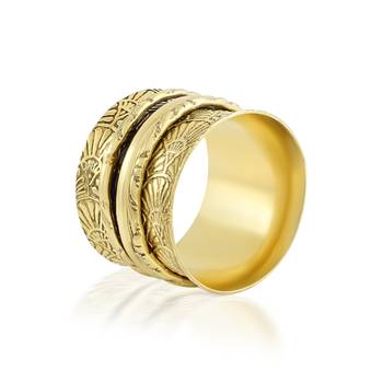 Pure brass handmade finger cuff fingerring for men women 3