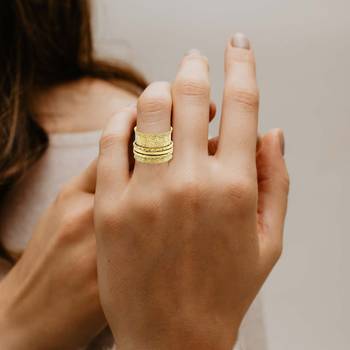 Pure brass handmade finger cuff fingerring for men women 4