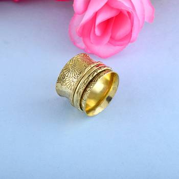 Pure brass handmade finger cuff fingerring for men women 5