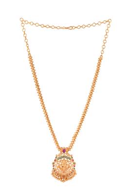 Golden necklace 20" medium length with ruby pendant one gram gold 3