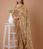 Georgette Designer Embllished Sequins Saree