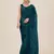 Premium Net Teal Sequins & Embroidery Designer Party Wear Saree