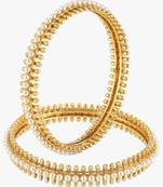 Women set of 2 24k gold-plated embellished designer bangles