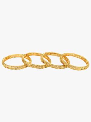 Women set of 4 24k gold-plated embellished designer bangles 2