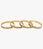 Women set of 4 24k gold-plated embellished designer bangles