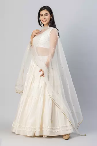 Ivory Lehenga Set