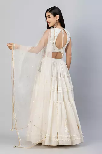 Ivory Lehenga Set