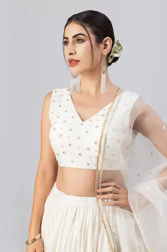 Ivory Lehenga Set