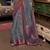 Kimisha women's grey organza woven saree with unstitched blouse piece