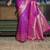 Kimisha women's purple silk woven saree with unstitched blouse piece