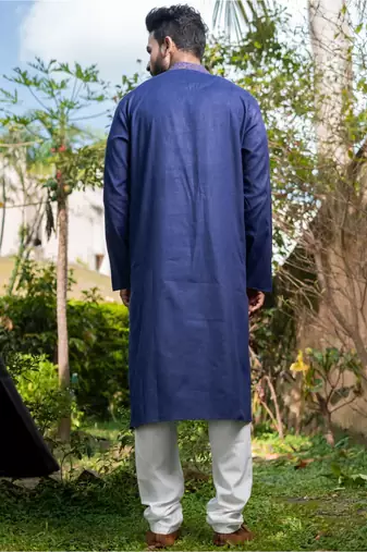 Mens cotton plain kurta pajama